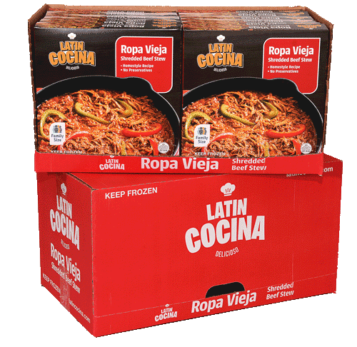 Latin Cocina ropa vieja case and package